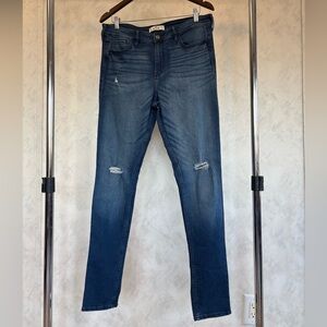 Hollister Dark Blue Distressed Skinny Jeans